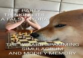 THE PARTY THINKING ITS A FALSE HYDRA THE WIZARD SPAMMING SIMULACRUM AND MODIFY MEMORY