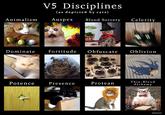 V5 Disciplines (as depicted by cats) Animalism Auspex Blood Sorcery Celerity Dominate Fortitude Obfuscate Oblivion Potence Presence Protean Thin-Blood Alchemy (CH)] me uuneya