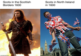 Scots in the Scottish Borders 1600 Scots in North Ireland in 1600 Alamy Stock Photo 米