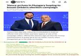 = abc NEWS Q D 8 Vance arrives in Hungary hoping to boost Orbán's election campaign BY JUSTIN SPIKE Associated Press April 7, 2026, 1:24 AM RIKA APJA HUNGA AME SHIP Buda VARA TSÁ Vance's two-day trip, where he is scheduled to hold an official visit with Orbán and later appear at one of his campaign rallies, offered the clearest sign yet that the Trump administration is going all-in for an Orbán victory when Hungarians go to the polls on Sunday. Anonymous (ID: S64NqHEp >be Trump admin 2.0 04/12/26(Sun)16:22:52 No.533058123 >openly interfere in foreign elections >threaten economic reprisals if Trump's homie doesn't win > cause massive damage to our country's rep >be every other president since WWII >secretly interfere in foreign elections >spend millions on CIA ops to get their homies to win > cause minimal damage cuz no one cares when the docs are declassified 50 yrs later ffs you'd think the guy running the world's biggest forum would be better at propaganda