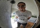 I used Grok to give him the "Billions Must Die" shirt
