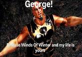 George! Release Winds Of Winter and my life is yours