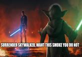 SURRENDER SKYWALKER, WANT THIS SMOKE YOU DO NOT imgflip.com