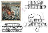 HORRORS OF MODERN WARFARE GERMANY LEARNING THE WRONG LESSONS FROM THE RUSSO-JAPANESE WAR wow!! RUSSIA.CAN'T SUSTAIN A LONG WAR
