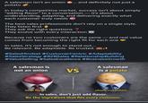 A salesman isn't an onion ... and definitely not just a potato In today's competitive market, success isn't about simply "adding flavor" to a conversation - it's about understanding, adapting, and delivering exactly what each customer truly needs The best sales professionals don't rely on a single style. They listen first They ask the right questions ? They evolve with every interaction Because no two customers are the same - and real value comes from becoming the right fit for each one In sales, it's not enough to stand out... Be relevant. Be adaptable. Be trusted. #SalesMindset #CustomerCentric #Adaptability #SalesStrategy #B2BSales #RelationshipBuilding #ValueSelling #SalesExcellence #BusinessGrowth A salesman is not an onion A salesman VS is a potato adds flavor. adapts everywhere. In sales, don't just add flavor. Be the ingredient that fits every customer.