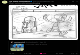 The Art of SpongeBob @ArtofSpongebob. 8h When you're a storyboard drawing CUT TO: Scene 122 Panel A Timing BG 4 23 SQUD P 0.50 GOES las -RIGHT LEFT RIGHT LEFT wasian doll @soberkravitz Apr 11 When you have a friend 23 t 3.6K 35K lil 336K 1
