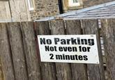 No Parking Not even for 2 minutes