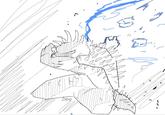 A piece of fan art showing Gravity Anguirus getting ready to use a power.