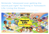 Nintendo "obsessed over getting the sound just right" foin Tomodachi Life: Living the Dream Posted on April 14, 2026 by Brian(@NE_Brian) in News, Random, Switch 12 Tomodachi Life Living the Dream