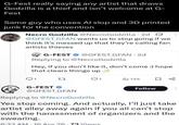 G-Fest really saying any artist that draws Godzilla is a thief and isn't welcome at G- Fest Same guy who uses Al slop and 3D printed junk for the convention Necro Godzilla @NecroGodzilla 2d @GFEST_GFAN wants us to stop going if we think it's messed up that they're calling fan artists thieves G-FEST @GFEST_GFAN. 2d Replying to @NecroGodzilla Hey, if you don't like it, don't come :) hope that clears things up Q1 27 ili 134 ☐ % G-FEST ✔ @GFEST_GFAN Replying to @NecroGodzilla Follow Yes stop coming. And actually, I'll just take artist alley away again if you all can't stop with the harassment of organizers and the swearing. 6:33 AM.16 Apr 26.73 Views