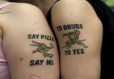 B SAY PIZZA SAY NO TO DRUGS TO YES