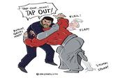 RETCH! GASP! HACK! TAP OUT, MAN! TAP OUT! FLAIL! FLAP! JINJANGJIN STOMP! STOMP