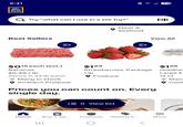 9:41 ALDI Q Try "what can I use in a stir fry?" Best Sellers $016 each (est.) $189 Meat & Seafood E+ 77 View All GOLDHE Turm Fresh $166 Bananas Strawberries, Package Goldher $0.49/lb 1 lb About 0.33 lb each Produce Many in stock Large E 12 ct = Man Ambient Produce Prices you can count on. Every single day. Home ||| 0 View list chef's cupboard® Buy It Ag... Products Weekly S... = More Cool