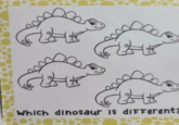 Which dinosaur is differenta