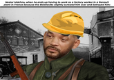 Nestor Makhno, when he ends up having to work as a factory worker in a Renault plant in France because the Bolsheviks slightly screwed him over and betrayed him: RES tintin_du_93