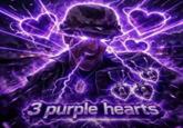 3 purple hearts
