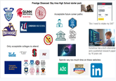 WILDCATS VALLEY GUNN HIGH SCHOOL WE ARE TITANS Prestige Obsessed Bay Area High School starter pack Acceptable future career paths: Welcome SAT with Bey 1550 760 790 MATADORS 20 LYNBROOK HIGH SCHOOL Only acceptable colleges to attend: Ucla "T20" SOFTWARE ENGINEERING Scientist The "Bro I need to retake my SAT" קןןןן COLUMBIA HARVARD Dartmouth Vale Cornell BROWN PRINCETON QUANT Somehow has a tech internship and a published research paper by 16 years old Spends way too much time on these websites: A2C BEST US.News RANKINGS in University of California Berkeley RAJUR KD Penn