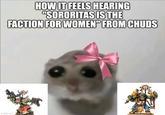 HOW IT FEELS HEARING "SORORITAS IS THE FACTION FOR WOMEN" FROM CHUDS imgflip.com