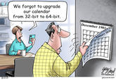 We forgot to upgrade our calendar from 32-bit to 64-bit. December 1901 @varvel 3 la 8 9 10 16 10 January 2038 B F A допугаться O'CREATORS.COM garyvarvel.com