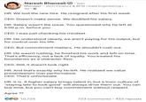 Naresh Bhansali • 3rd+ Manager GCC Finance & BFSI | Data Engineering | ... 4d → HR: We lost the new hire. He resigned after his first week. CEO: Doesn't make sense. We doubled his salary. HR: Salary wasn't the issue. You questioned why he left at 6:00 p.m. before you. CEO: I was just checking his mindset. HR: He understood clearly, we aren't paying for his output, but for control over his life. CEO: But commitment matters. He shouldn't rush out. HR: He wasn't rushing, he finished his work and left on time. That's efficiency, not a lack of loyalty. You treated his boundaries as a character flaw. CEO: Still, it doesn't look right. HR: And that's exactly why he left. He realized we value presenteeism over performance. CEO: That's unfortunate. HR: It is. A higher salary brings talent in, but a toxic culture of "staying late to look good" will always drive them out. You can buy time, but you can't buy commitment without respect. Agree?? C10,725 723 comments • 453 reposts