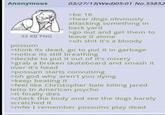 Anonymous 03/27/13(Wed)05:01 No.55852 33 KB PNG possum >be 16 >hear dogs obviously attacking something in back yard >go out and get them to leave it alone >oh s--- it's a bloody >think its dead, go to put it in garbage >notice its still breathing >decide to put it out of it's misery >grab a broken skateboard and smash it over it's head >possum starts convulsing >oh god why aren't you dying >keep beating it >feel like Christopher bale killing Jared letto In American psycho >it finally dies >check the body and see the dogs barely scratched it >mfw I remember possums play dead