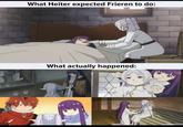 What Heiter expected Frieren to do: What actually happened: