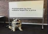 DoggoNews Punishable by fine means legal for a price