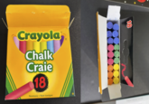 18 班 Crayola, Chalk Craie 18 Nontoxic Non toxique