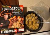 Guy Fieri's FLAUORTOWN Philly SUPER MELTY CHEESESTEAK TOTS BOWL Tender shaved steak and potato tots drenched in a decadent cheese sauce PERISHABLE KEEP FROZEN COOK THOROUGHLY NET WT. 9.50Z (2699) Guy Fieri's FLAUORTOWN BEST BY 20 2827 6281 012026 EST 24