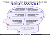 7 SIGNS YOU'RE BECOMING MORE SELF-AWARE You Stop Taking Everything Personally Other people's behavior is about them, not about you. You Think Before You React There's a pause between stimulus and response now. You Recognize Your Habits Patterns become visible and reasons become clear. You Question Your Assumptions Thoughts don't always equal truth anymore. You Can Sit With Uncomfortable Feelings There's no need to numb or distract anymore. You Admit Mistakes Without Beating Yourself Up Accountability doesn't spiral into harsh self- criticism. You Care More About Learning Than Being Right Growth matters more than proving a point. By Dr. Thomas Funke If you found this useful, follow me for more in Dr. Thomas Funke Tomorrow University of Applied Sciences
