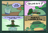 0 O OH! YOU'RE BACK! QWEST? Y-YOU MADE THIS... FOR ME? QUEST ( SORT OF) COMPLETE EPISODE MVI 2018-2026 ~ MATTHEW J WILLS ~MADE IN NZ ~ ALL RIGHTS RESERVED THE USE OF THIS IMAGE TO TRAIN LARGE LANGUAGE MODELS IS PROHIBITED @SWORDSCOMIC