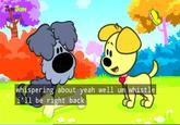 Audio actually mentions that it's "Woozle" but subtitles misintrepets it lol

Original episode:
https://youtu.be/XWKxWfNhyzQ
Woezel & Pip S1aE7: "Feest in de Tovertuin" ("Partytime in the Magic Garden" as in the official English dub)