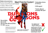 "Martials are fun you just have to give them a bunch of magic items" Meet Potential System! 0 interesting choices "Just ignore enemy HP, they die when it's thematic" "I'm playing a coffelock sorcadin" "Bounded accuracy is more realistic" "No it can totally run horror or political intrigue you just have to not use the rules" PLAYER'S HANDBOOK DUNGEONS & DRAGONS on level up 0 GM support 7 levels until your campaign falls apart DUONS GONS Give me liberty Give me fire Give me house rules and GM fiat Or I retire Oberoni Fallacy The Oberoni Fallacy (also called the Rule 0 Fallacy) is the erroneous argument that the rules of a game aren't flawed because they can be ignored, or one or more "house rules" can be made as exceptions. Not to be confused with the Stormwind fallacy. The argument is logically unsound, because it supposes something isn't broken if it can be fixed. If the rule is not broken, it shouldn't need to be fixed. "Theorycrafting" and "White Room DPR" but never "In Actual Play" Be a tightly focused and well balanced dungeon combat game? Vaguely gesture at the idea of being able to run anything you want without actually giving meaningful support to anything other than high fantasy dungeon combat