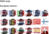 WWII ends European nations: +