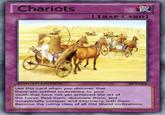 Chariots URE [TRAP CARD] LIMITED EDITION Use this card when you discover that there are settled civilizations to your south that have not yet achieved the art of the horse. Raid them, dominate them, and BPT-014 occasionally conquer and intermarry with them. Become the ruling class of all Old World civilizations. 395071 2016