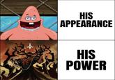 на HIS APPEARANCE HIS POWER S