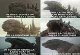ALWAYS: SUNSET ON THIRD STREET 2 (2007) GODZILLA THE RIDE: GIANT MONSTERS ULTIMATE BATTLE (2021) GODZILLA MINUS ONE (2023) 70 YEARS OF GODZILLA: A NEW ROAR IN SOUTHEAST ASIA (2025) GODZILLA THE RIDE: GREAT CLASH (2025) GODZILLA MINUS ZERO (2026)