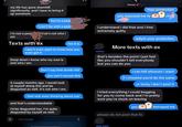 Screenshots allegedly showing conversations between Hullo and his ex. They are talking about him allegedly buying CSAM.