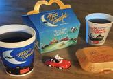 P Mac Tonig MOTHER MCDONALD'S SSOPENC Mac Tonight HAPPY MEAL ON THE ROAD WITH THE MAC TONIGHT WORLD TOUR PLEASE PUT LITTER IN ITS PLACE PLAY MCDONALDS Blast Back ugget M WITH mac McNugs Chicken McNuggets 4 piece M