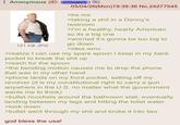 Anonymous (ID: CVOoahr3) 05/04/26(Mon) 19:39:36 No.24277545 >be me >taking a s--- in a Denny's restroom >I'm a healthy, hearty American so its a big one >worried it's gonna be too big to 121 KB JPG go down >idea.wmv >realize I can use my spare spoon I keep in my back pocket to break the s--- up >reach for the spoon >the bending motion causes me to drop the phone that was in my other hand >phone lands on my front pocket, setting off my revolver (it is my constitutional right to carry a gun anywhere in the U.S. no matter what the government wants me to think) >bullet ricochets around the bathroom stall, eventually landing between my legs and hitting the toilet water >look down >bullet went through my s--- and broke it into two god bless the usa!