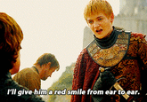 I'll give hima red smile from ear to ear.