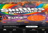 5:40 DO AD BLOCKER tl 60% Skittles Spice Meter Gummies Fuego Sweet mesta Spicy 3 3.5K Skittles SKITTLES Sponsored NATURAL AND ARTIFICI/Dislike SOFT CANDY They're sweet, hot & come from the Fue... D Share Taste Skittles Buy now Gummies Fuego. Home Shorts + O Subscriptions < You गं