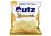 Family SIZE LIMITED EDITION GLUTEN FREE Cutz Lemonade Naturally& Artificially Flavored With Other Natural Flavors Enlarged to show fexture POTATO CHIPS NET WT 7.75 OZ (219.7g) Proud Partne Alex Lemona Stand Foundation for Childhood Carcer
