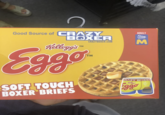 2 Good Source of CRAZY BOXER Kellogg's ADULT Size CRAZYBOXER.COM M TM Eggo™ SOFT TOUCH BOXER BRIEFS CRAZY BOXER Kellogg's Eggo