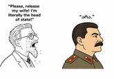 "Please, release my wife! I'm literally the head of state!" Ο Ο “არა.”