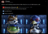 Chuppa @ChuppaVGC they're all making expressions like they're on a 9 AM teams call Nintendo of America @NintendoAmerica - 18h Introducing the #StarFox Mercenary Squad: Fox McCloud | Falco Lombardi ...