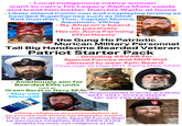 - Local indigenous native women want to carry his Legacy Alpha Male seeds and treat him better than his Waifu at home - Likely attend Comic con and cosplaying larping as bearded Superheroes such as Gimli Red Guardian, Thor, Captain Murica, Aquaman, Viking - By Aharon's beard, he passively Heroic Aura Farming effortlessly the Gung Ho Patriotic Murican Military Personnel Tall Big Handsome Bearded Veteran Patriot Starter Pack - Grinding ASVAB for Special Forces and MOS that allowed to wear Epic Beard Peak high iQ High DHT Alpha Male Chad - Ambitiously aim for Bearded Elite units such as Green Beret or Navy SEAL - May use Minoxidil His Pogonophilia friends are likely 4641 4541 3VOX2 3NOX6 MC 46V 25V 152 84B Rogaine REVITALIZES FOAM WARN CORDIN Using religious accommodation as an excuse not shave his Majestic beard - If he is unable to join Special Force then he becomes Chaplain 56A 52RX 410X despite he may not religious at all