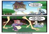 田田 # THAT'S BABA YAGA'S HOUSE! AND SHE'S GHOST RIDING THE WHIP! CYMORGCOMICS SNAP!