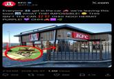 KFC KFC @KFC_ES X.com Everyone get in the car we're leaving this town WHAT THE! IMPOSSIBLE! THIS ISN'T THE CAR !?!? OHH! NOO! HERMIT PURPLE! OHH! 2:50 AM - 2026-05-07 1.4M Views . 204 17.8K KFC 66K 4.7K ↑