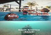 Europe North America 7 Years War fanclub Asia South America Africa
